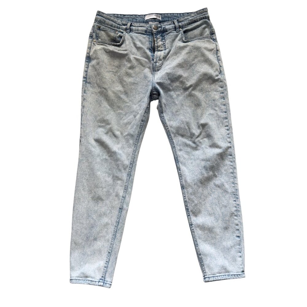 House Denim Men’s Light Wash Carrot Fit Jeans Size 34x32 Tapered Denim Pants